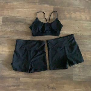 Forever 21 biker shorts and sports bra set SZ S